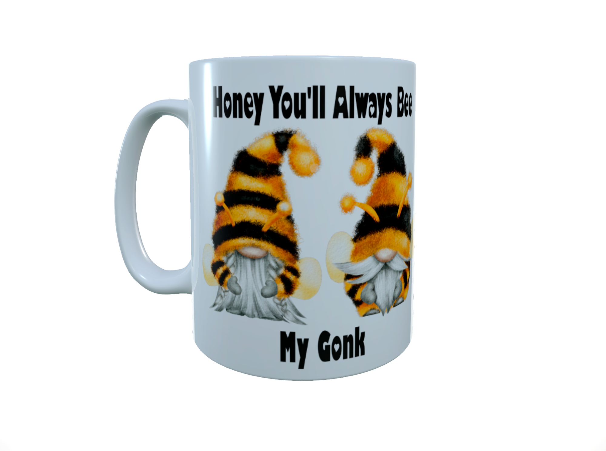 Honey Bee Gnome Ceramic Mug, Bee Gonk Coffee Mug, Bee Coffee Mug - Click Image to Close